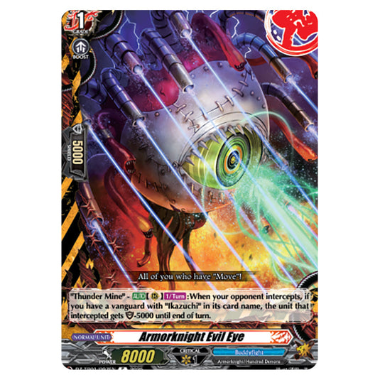 Armorknight Evil Eye DZ-TB01/097EN card from the Cardfight!! Vanguard set Future Card Buddyfight