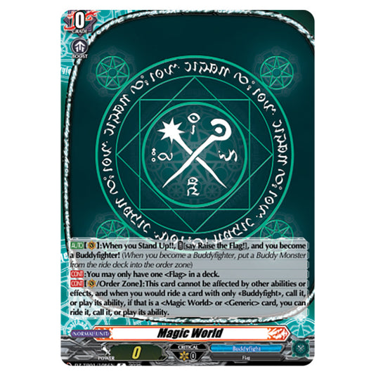 Magic World DZ-TB01/105EN card from the Cardfight!! Vanguard set Future Card Buddyfight