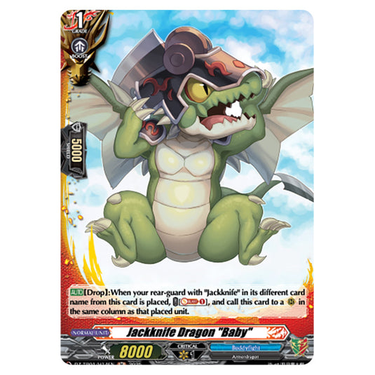 Jackknife Dragon "Baby" DZ-TB01/H14EN card from the Cardfight!! Vanguard set Future Card Buddyfight