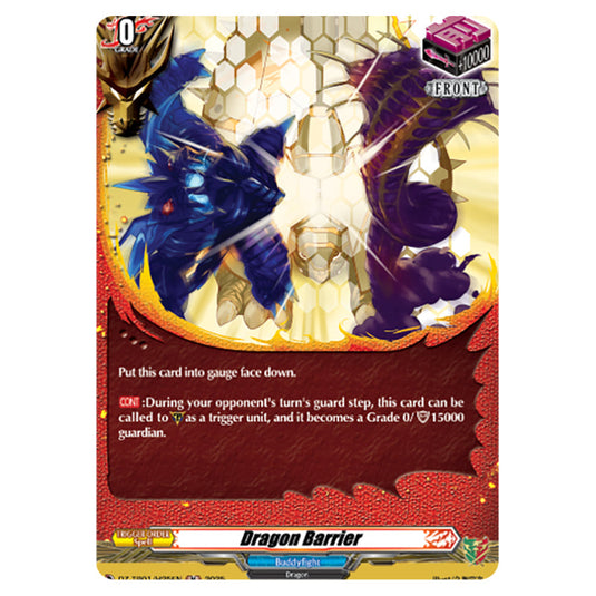 Dragon Barrier DZ-TB01/H25EN card from the Cardfight!! Vanguard set Future Card Buddyfight