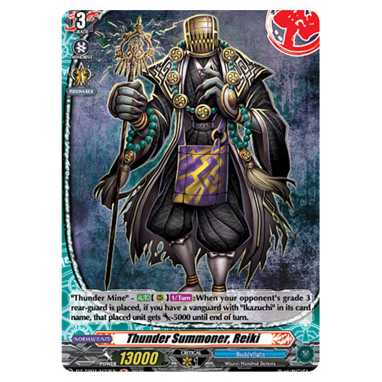 Thunder Summoner, Reiki DZ-TB01/H37EN card from the Cardfight!! Vanguard set Future Card Buddyfight