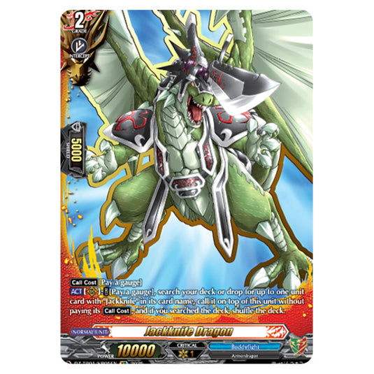 Jackknife Dragon DZ-TB01/KR05EN card from the Cardfight!! Vanguard set Future Card Buddyfight