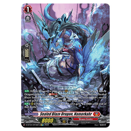 Cardfight!! Vanguard - VGE-D-BT04 - Awakening of Chakrabarthi - Sealed Blaze Dragon, Namorkahr (SP) D-BT04/SP038