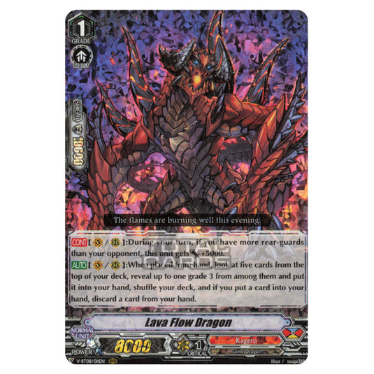 Cardfight!! Vanguard - Silverdust Blaze - Lava Flow Dragon (RRR) V-BT08/011