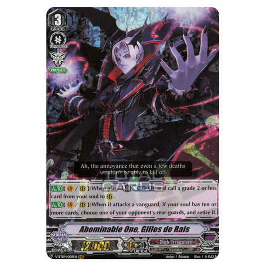 Cardfight!! Vanguard - Butterfly d'Moonlight - Abominable One, Gilles de Rais (RRR) V-BT09/009