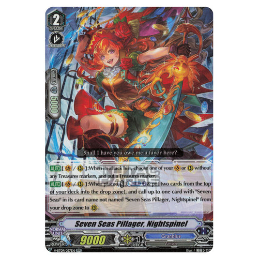 Cardfight!! Vanguard - Butterfly d'Moonlight - Seven Seas Pillager, Nightspinel (RR) V-BT09/027