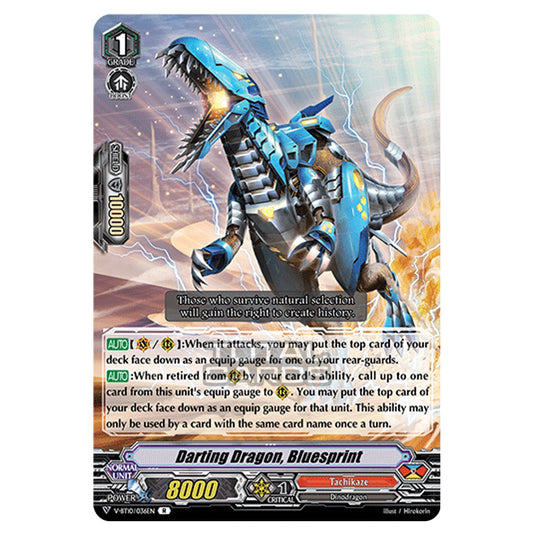 Cardfight!! Vanguard - Phantom Dragon Aeon - Darting Dragon, Bluesprint (R) V-BT10/036