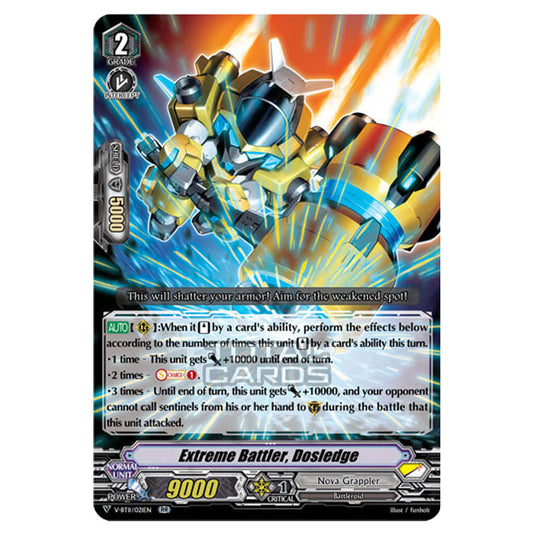 Cardfight!! Vanguard - Storm of the Blue Cavalry - Extreme Battler, Dosledge (RR) V-BT11/021