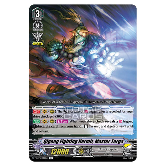 Cardfight!! Vanguard - Storm of the Blue Cavalry - Qigong Fighting Hermit, Master Torga (R) V-BT11/032