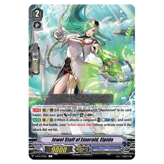 Cardfight!! Vanguard - Storm of the Blue Cavalry - Jeweled Staff of Kingfisher Green, Elpida (C) V-BT11/073