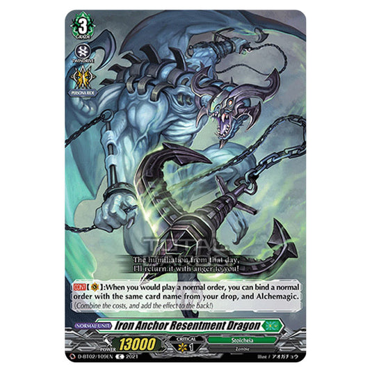 Cardfight!! Vanguard - A Brush with the Legends - Iron Anchor Resentment Dragon (C) D-BT02/109