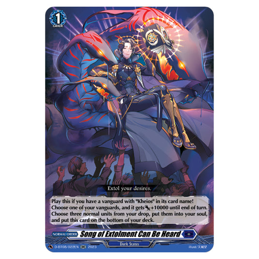 Cardfight!! Vanguard - Minerva Rising - Song of Extolment Can Be Heard (RR) D-BT08/022
