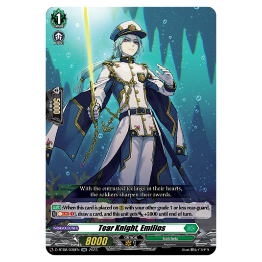 Cardfight!! Vanguard - Minerva Rising - Tear Knight, Emilios (RR) D-BT08/030