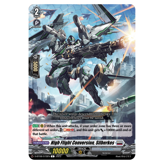 Cardfight!! Vanguard - Minerva Rising - High Flight Conversion, Silberkes (C) D-BT08/073