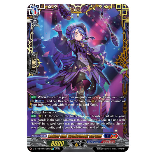Cardfight!! Vanguard - Minerva Rising - Ladies and Gentlemen! Rarami (FFR) D-BT08/FFR13