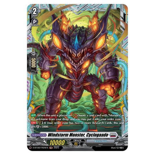 Cardfight!! Vanguard - Minerva Rising - Windstorm Monster, Cyclogaade (FR) D-BT08/FR20