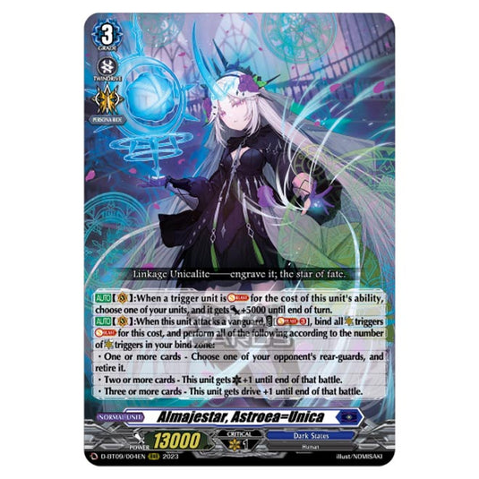 Cardfight!! Vanguard - Dragontree Invasion - Almajestar, Astroea=Unica (RRR) D-BT09/004