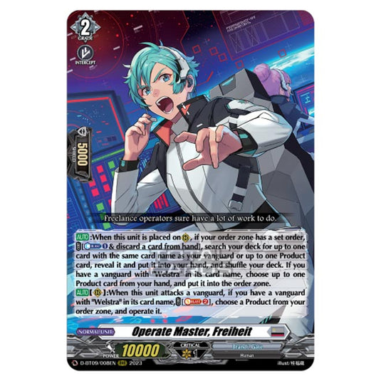 Cardfight!! Vanguard - Dragontree Invasion - Operate Master, Freiheit (RRR) D-BT09/008