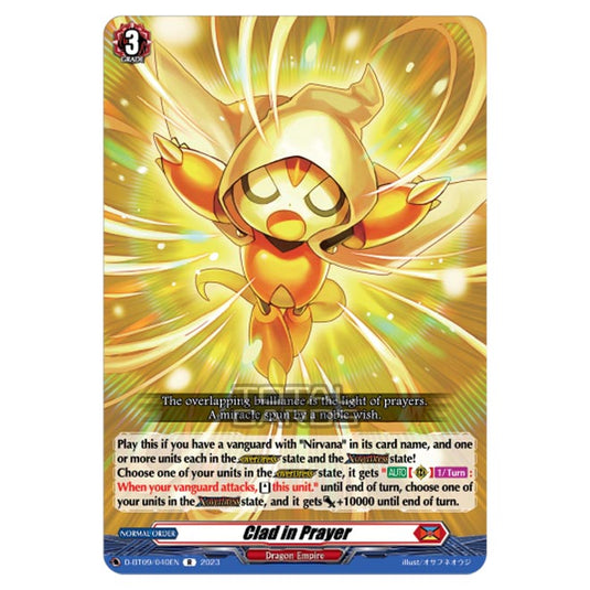 Cardfight!! Vanguard - Dragontree Invasion - Clad in Prayer (R) D-BT09/040