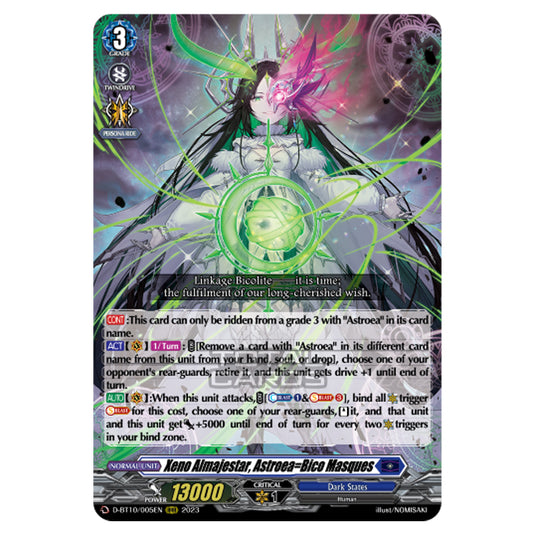 Cardfight!! Vanguard - Dragon Masquerade - Xeno Almajestar, Astroea=Bico Masques (RRR) D-BT10/005