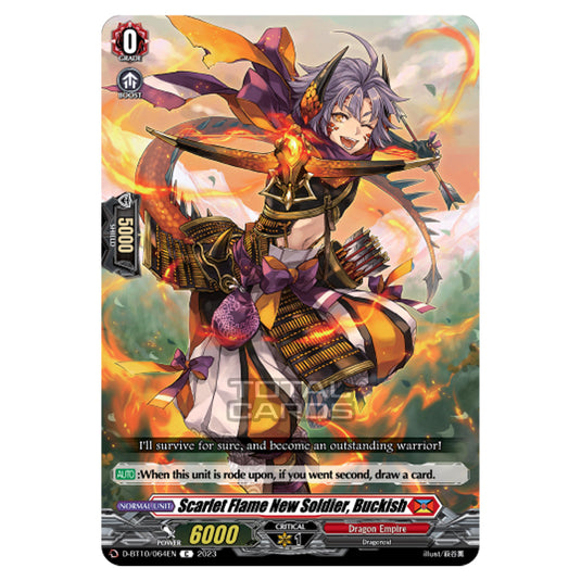 Cardfight!! Vanguard - Dragon Masquerade - Scarlet Flame New Soldier, Buckish (C) D-BT10/064