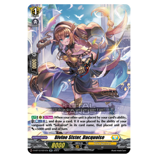 Cardfight!! Vanguard - Evenfall Onslaught - Divine Sister, Dacquoise (RR) D-BT12-031EN