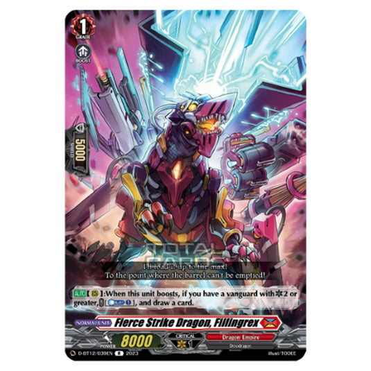 Cardfight!! Vanguard - Evenfall Onslaught - Fierce Strike Dragon, Fillingrex (R) D-BT12-039EN