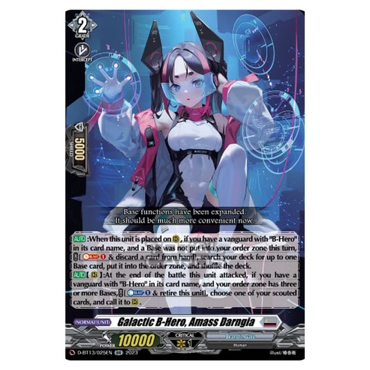 Cardfight!! Vanguard - D-BT13 - Flight of Chakrabarthi - Galactic B-Hero, Amass Darngia (RR) D-BT13/025EN