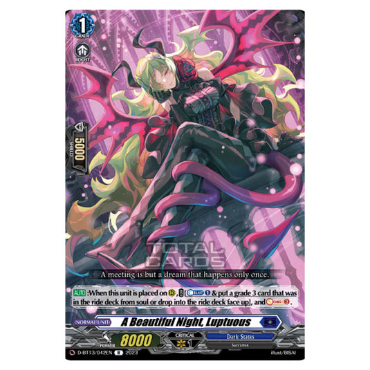 Cardfight!! Vanguard - D-BT13 - Flight of Chakrabarthi - A Beautiful Night, Luptuous (R) D-BT13/042EN