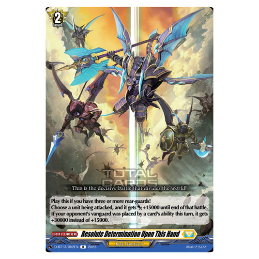 Cardfight!! Vanguard - D-BT13 - Flight of Chakrabarthi - Resolute Determination Upon This Hand (R) D-BT13/052EN