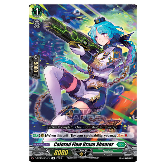 Cardfight!! Vanguard - D-BT13 - Flight of Chakrabarthi - Colored Flow Brave Shooter (R) D-BT13/054EN