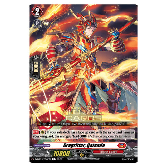 Cardfight!! Vanguard - D-BT13 - Flight of Chakrabarthi - Dragritter, Qataada (C) D-BT13/058EN