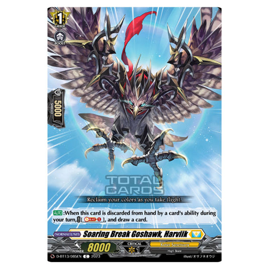 Cardfight!! Vanguard - D-BT13 - Flight of Chakrabarthi - Soaring Break Goshawk, Harviik (C) D-BT13/085EN