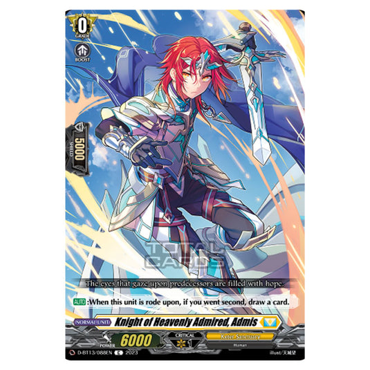Cardfight!! Vanguard - D-BT13 - Flight of Chakrabarthi - Knight of Heavenly Admired, Admis (C) D-BT13/088EN