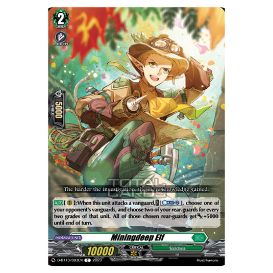 Cardfight!! Vanguard - D-BT13 - Flight of Chakrabarthi - Miningdeep Elf (C) D-BT13/093EN