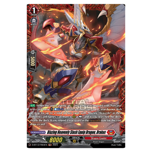 Cardfight!! Vanguard - D-BT13 - Flight of Chakrabarthi - Blazing Heavenly Slash Equip Dragon, Drahas (FR) D-BT13/FR03EN