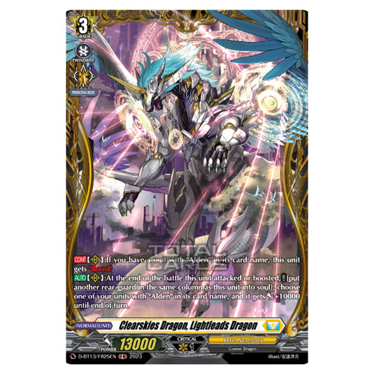 Cardfight!! Vanguard - D-BT13 - Flight of Chakrabarthi - Clearskies Dragon, Lightleads Dragon (FR) D-BT13/FR25EN