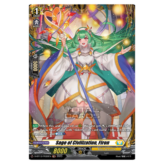 Cardfight!! Vanguard - D-BT13 - Flight of Chakrabarthi - Sage of Civilization, Firon (FR) D-BT13/FR30EN