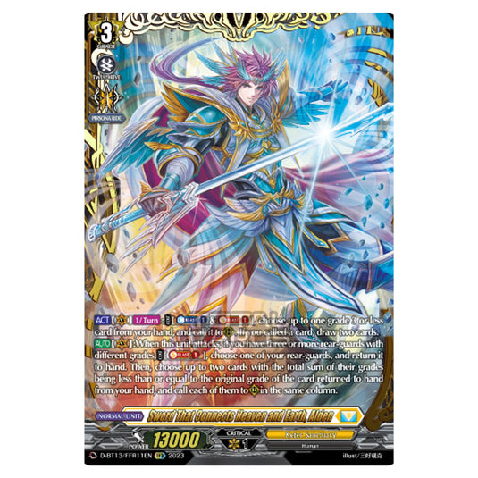 Cardfight!! Vanguard - D-BT13 - Flight of Chakrabarthi - Sword That Connects Heaven and Earth, Alden (FFR) D-BT13/FRR11EN