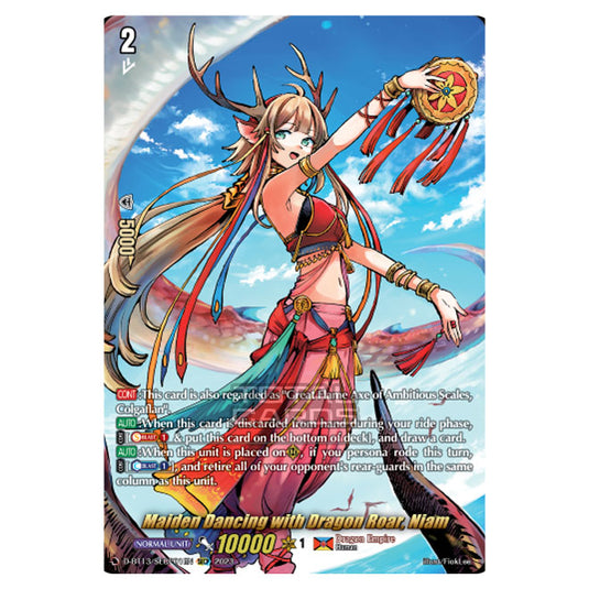 Cardfight!! Vanguard - D-BT13 - Flight of Chakrabarthi - Maiden Dancing with Dragon Roar, Niam (SECP) D-BT13/SECP01EN
