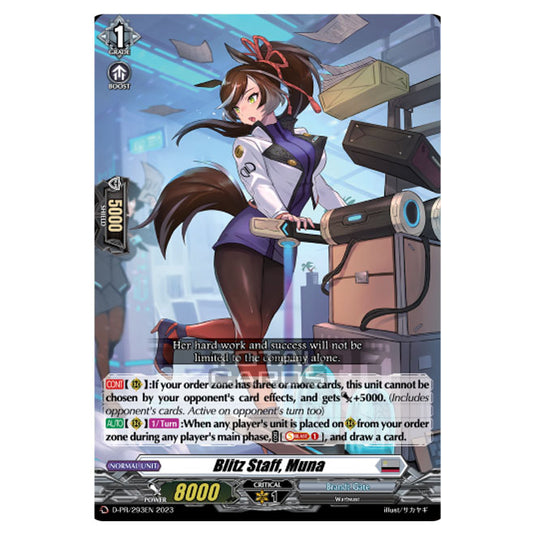 Cardfight!! Vanguard - D-BT13 - Flight of Chakrabarthi - Blitz Staff, Muna (PR) D-PR/293EN