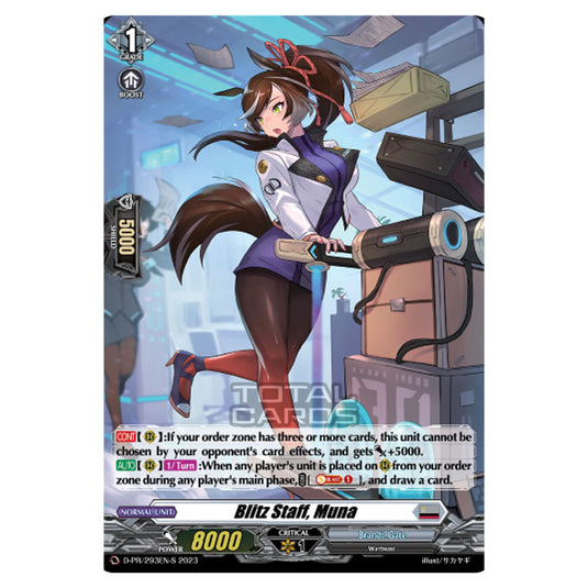 Cardfight!! Vanguard - D-BT13 - Flight of Chakrabarthi - Blitz Staff, Muna (PR) D-PR/293EN-S