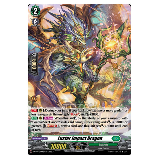 Cardfight!! Vanguard - D-BT13 - Flight of Chakrabarthi - Luster Impact Dragon (PR) D-PR/294EN-S