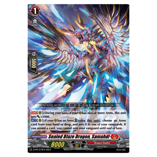 Cardfight!! Vanguard - D-BT13 - Flight of Chakrabarthi - Sealed Blaze Dragon, Samahdi (PR) D-PR/314EN