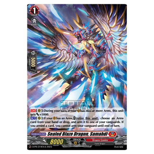 Cardfight!! Vanguard - D-BT13 - Flight of Chakrabarthi - Sealed Blaze Dragon, Samahdi (PR) D-PR/314EN-S