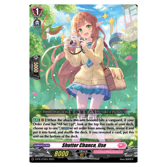 Cardfight!! Vanguard - D-BT13 - Flight of Chakrabarthi - Shutter Chance, Ilse (PR) D-PR/315EN