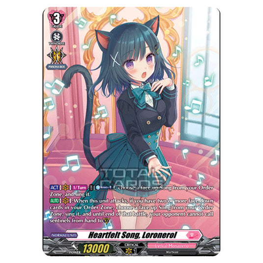 Cardfight!! Vanguard - D LBT01 - Lyrical Melody - Heartfelt Song, Loronerol (SP) D-LBT01/SP03