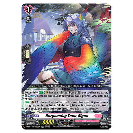 Cardfight!! Vanguard - Lyrical Monasterio ~It's A New School Term!~ - Burgeoning Tone, Signe (RR) D-LBT02/025