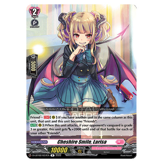 Cardfight!! Vanguard - Lyrical Monasterio ~It's A New School Term!~ - Cheshire Smile, Larisa (R) D-LBT02/037