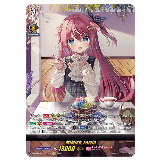 Cardfight!! Vanguard - Lyrical Monasterio ~It's A New School Term!~ - MiMish, Fortia (LSR) D-LBT02/LSR003
